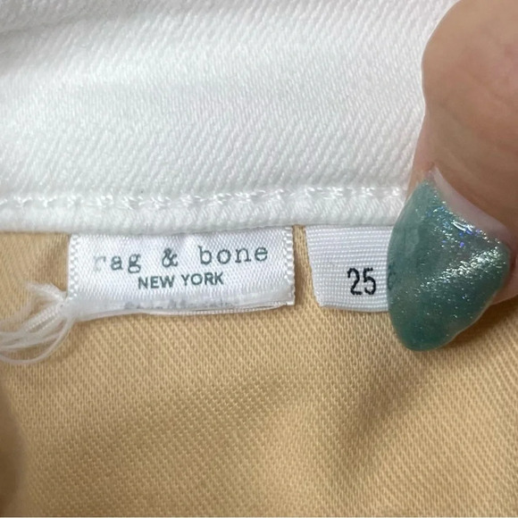 RAG & BONE Nina High Rise Ankle Skinny White Jeans - Picture 12 of 13